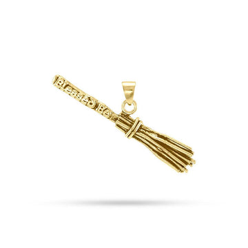Gold Broomstick Pendant GTP3303 - Jewelry